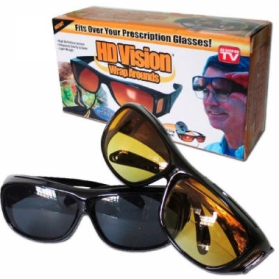 Антибликовые очки для вождения. HD Vision Wrap