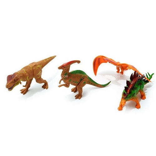 Пластизолевые игрушки "Dinosaurs" в пакете  GR-7-004A