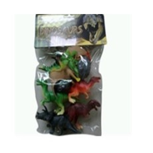 Пластизолевые игрушки "Dinosaurs" в пакете  GR-5-006A