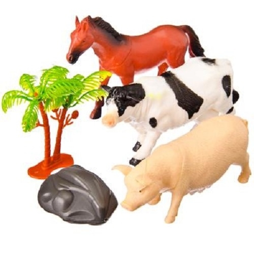 Пластизолевые игрушки "Farm animals" в пакете (2 вида)  GR-2-012AB-1