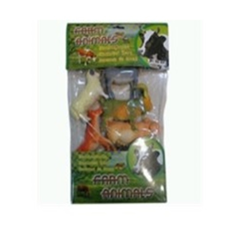 Пластизолевые игрушки "Farm animals" в пакете  GR-7-006A