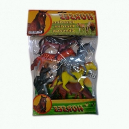 Пластизолевые игрушки "Horses" в пакете  GR-7-006B