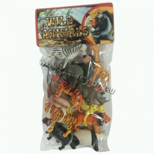 Пластизолевые игрушки "Wild animals" в пакете  GR-S5-012