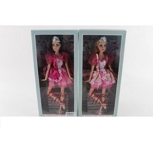 Кукла балерина шарнирная, 2 вида, в коробке  KK-885-1