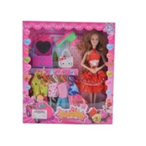 Набор кукла с платьями и  аксессуарами в коробке  KK-158-7