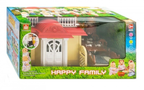 Конструктор дом "Happy family" (акс.) в коробке  KN-012-04