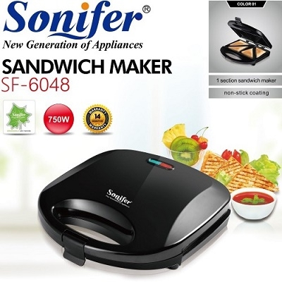Сендвичница-вафельница Sonifer, мощность 750w SF-6048