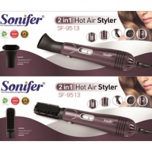 Фен-расческа для укладки волос Sonifer 2в1, 1000w SF-9513