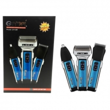 Машинка для стрижки волос+бритва+триммер 3в1+съемный аккумулятор Gemei GM-589