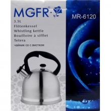 Чайник со свистком из нержавеющей стали, объем 3.5л, MGFR MR-6120
